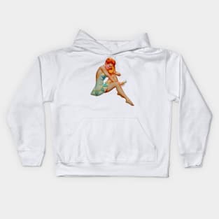 Green Dress - Pin Up Kids Hoodie